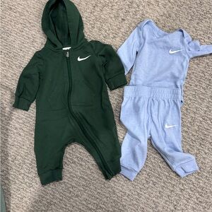 Nike Kids One-Piece Set in Dark Green and Light Blue